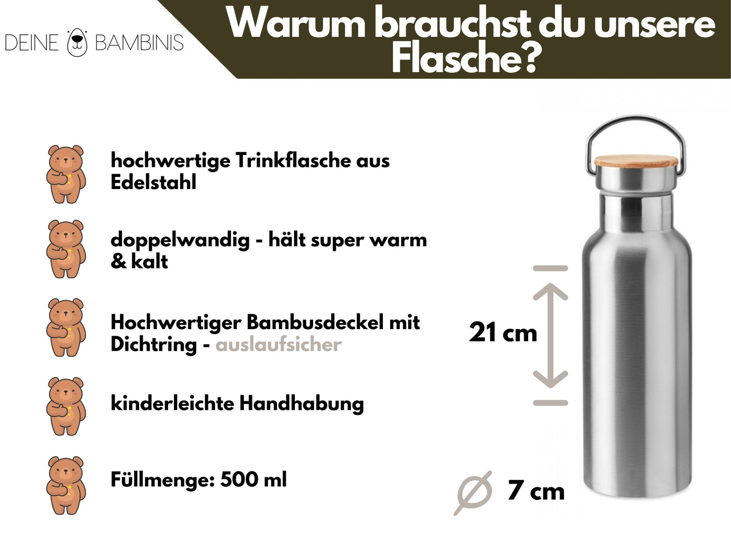 Trinkflasche personalisiert, Flasche Name, Trinkflasche Kinder, Trinkflasche Edelstahl, Personalisierte Trinkflasche