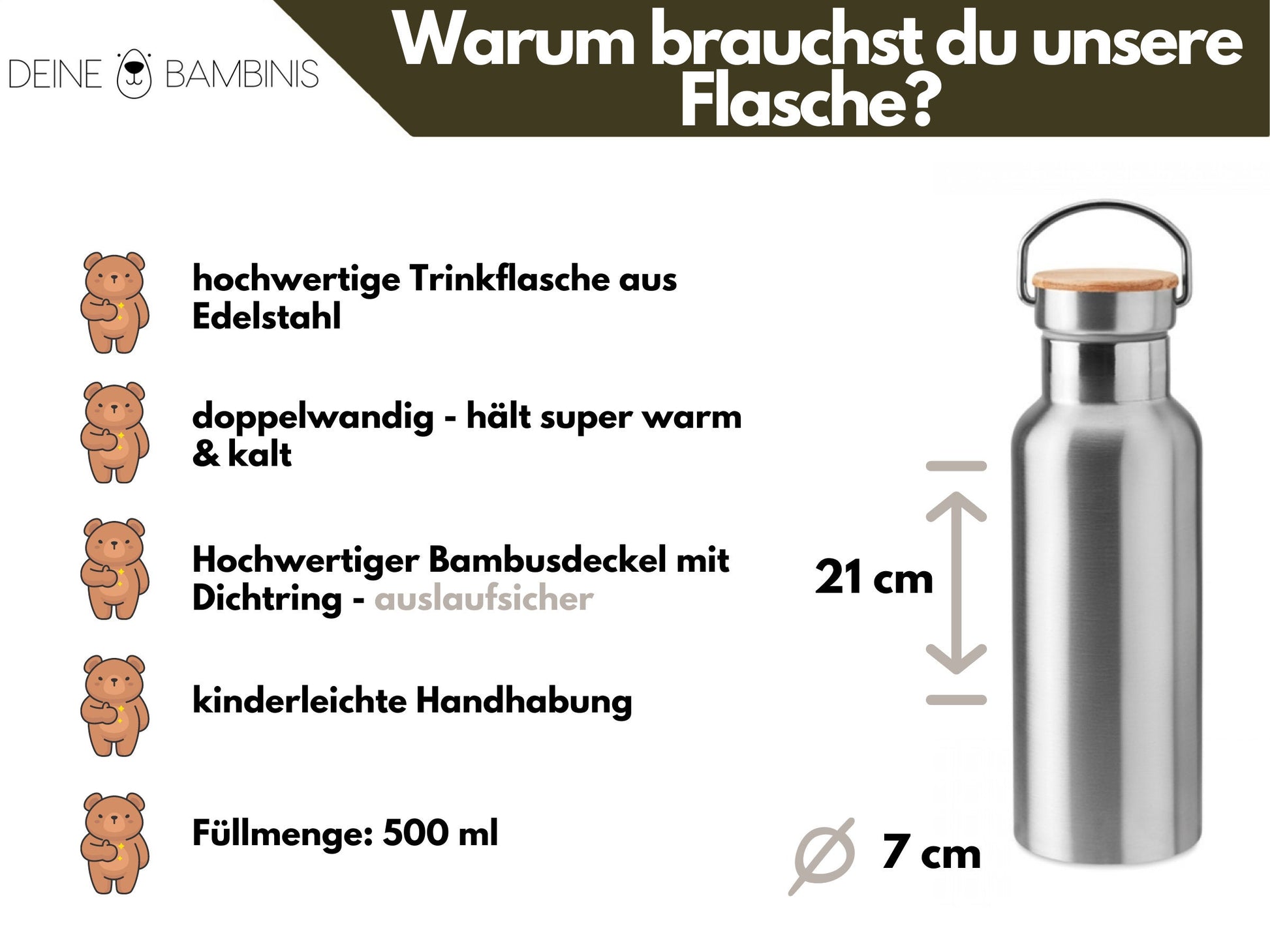 Trinkflasche, Trinkflasche Kinder, Trinkflasche personalisiert, Trinkflasche Edelstahl, Kindertrinkflasche, Personalisierte Geschenke