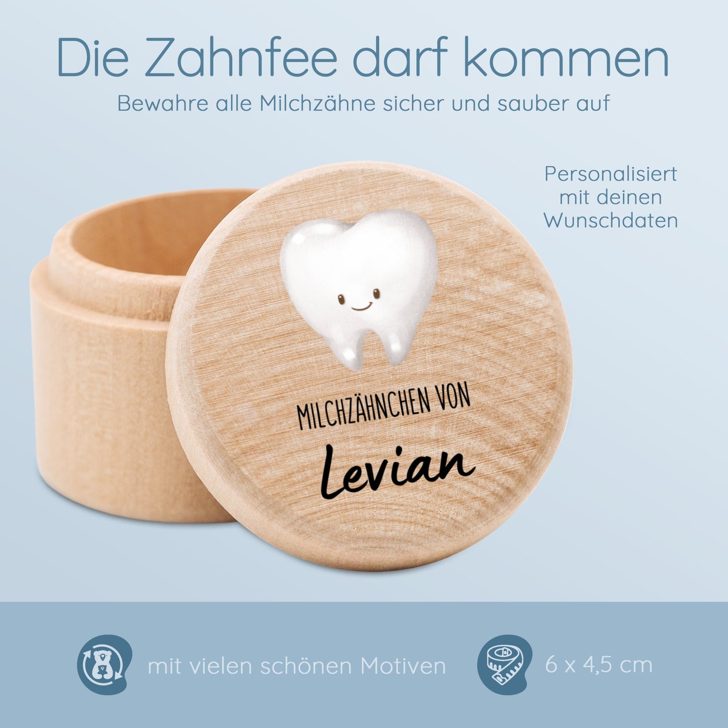 Zahndose Milchzähne personalisiert, Geburt Geschenk, Baby, Taufgeschenk, Schulanfang, Zahndose, Milchzahndose, Zahnbox, Zahnfeedose