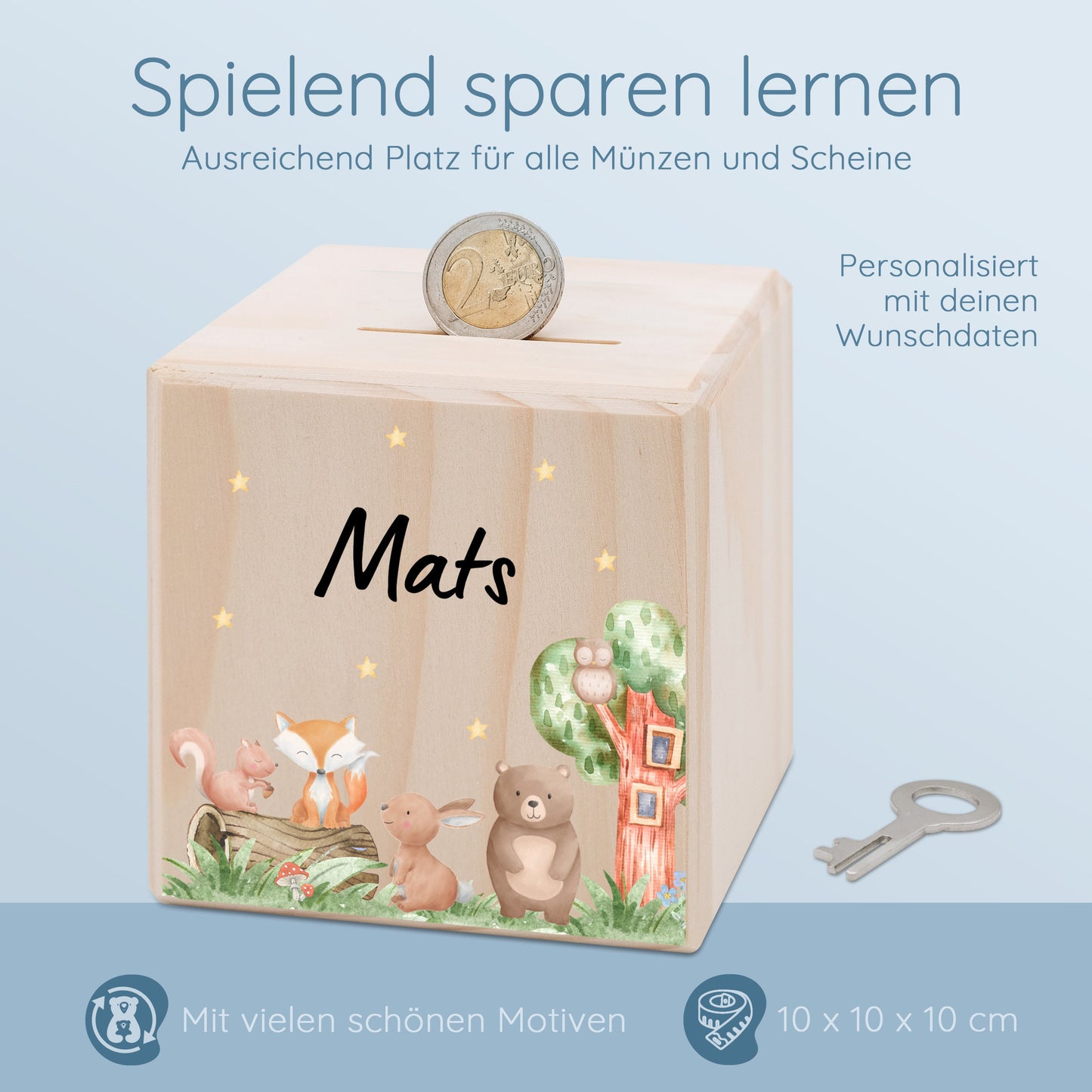 Spardose personalisiert, Spardose, Spardose Kinder, Spardose Holz, Babygeschenk Geburt, Taufe, Spardose Taufe