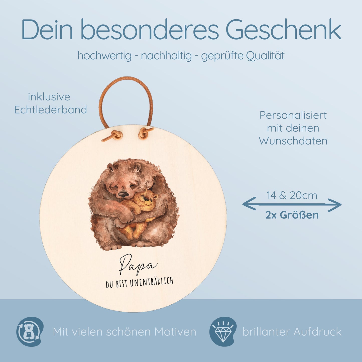 Vatertag Geschenk, Muttertag Geschenk, Oma, Opa, Mama, Papa, Familie Geschenk, Hochzeit, Geschenk Eltern, Papa Bär