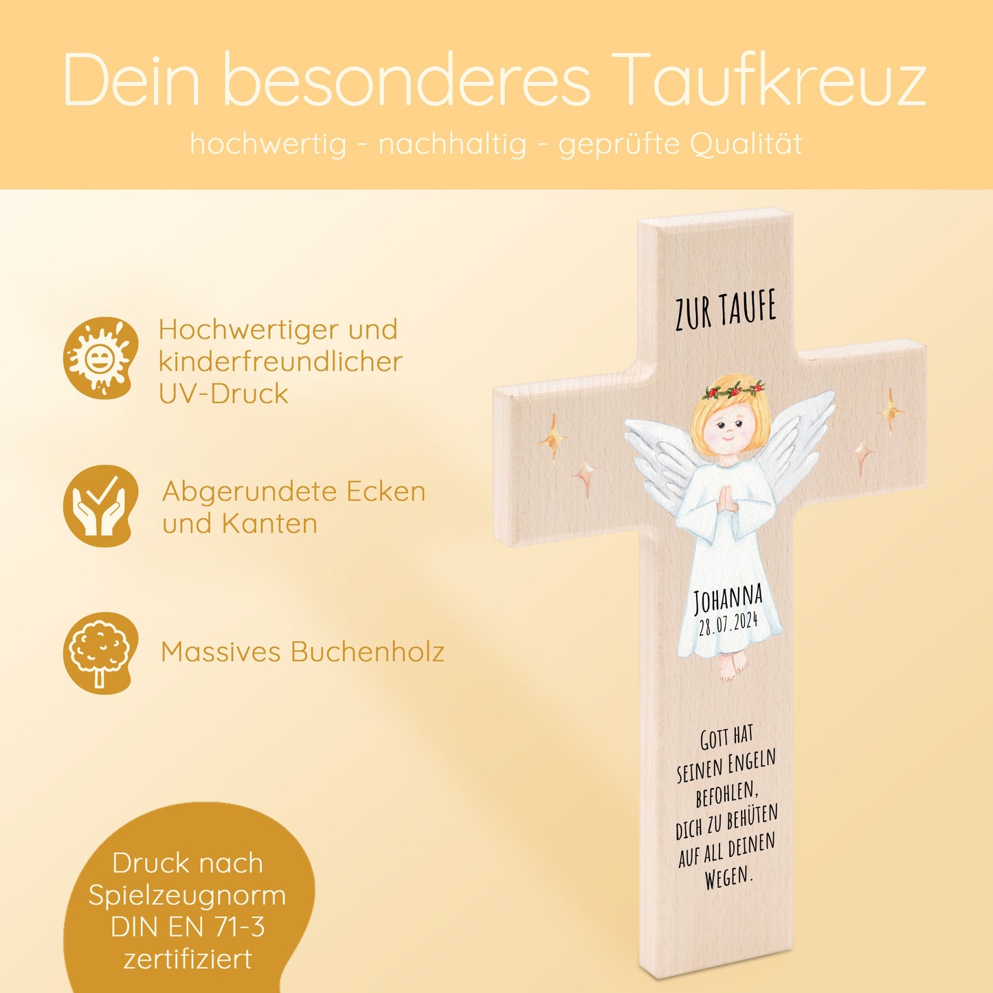 Taufe, Taufgeschenk Mädchen, Taufgeschenk Junge, Taufkreuz, Kinderkreuz, Taufe Engel, Taufpsalm, Geschenke zur Taufe