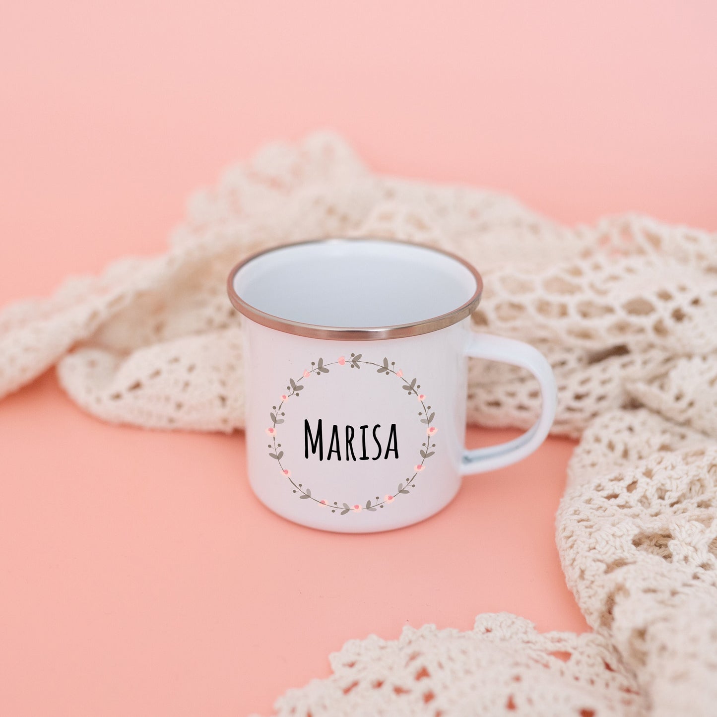 Tasse Mädchen, Emaille Tasse Mädchen, Geschenke für Mädchen, Schulanfang Geschenk Mädchen, Geburtstagsgeschenk Mädchen