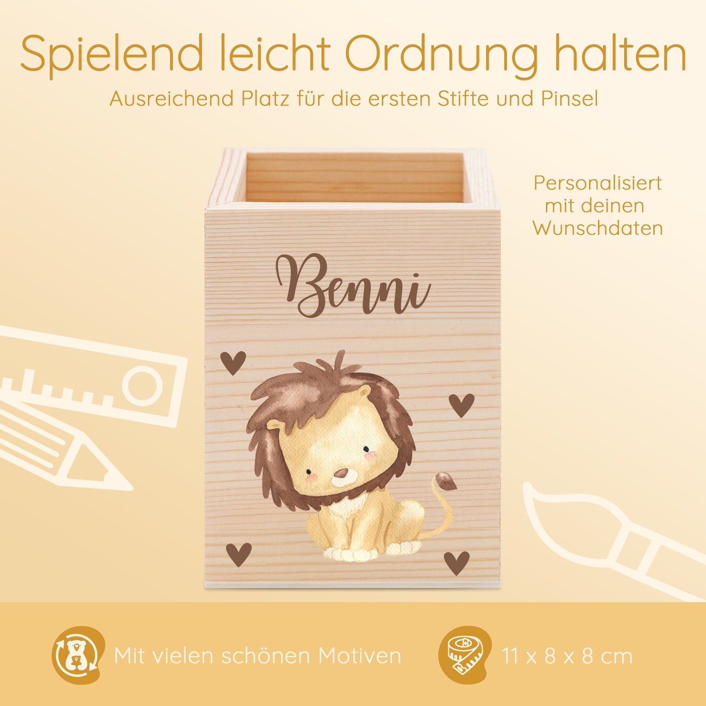 Stiftebox personalisiert, Schulanfang Geschenk, Stiftebecher für Kinder, Einschulung Geschenk, Schreibtisch, Kindergeschenke