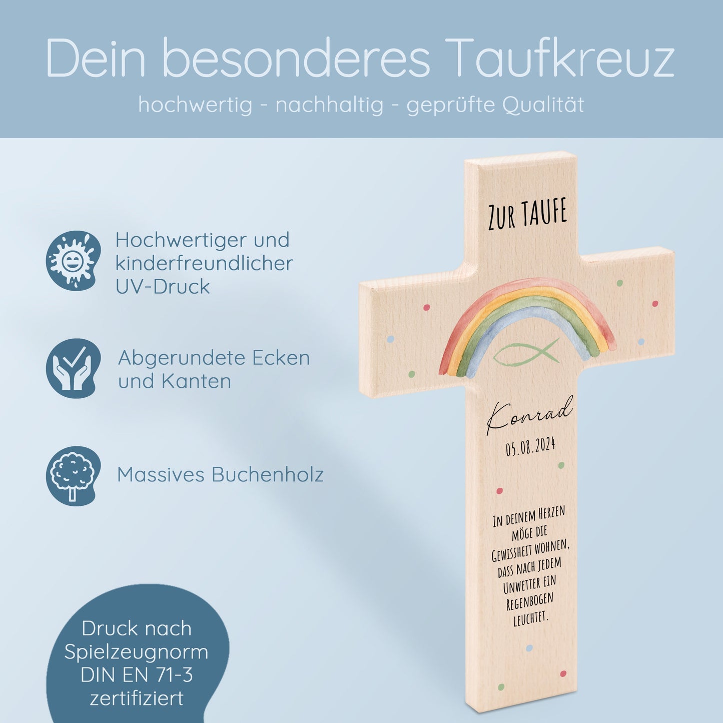 Taufe Geschenk, Taufdeko, Taufgeschenk Junge, Taufgeschenk Mädchen, Taufkreuz, Taufe personalisiert, Taufe Lebensbaum