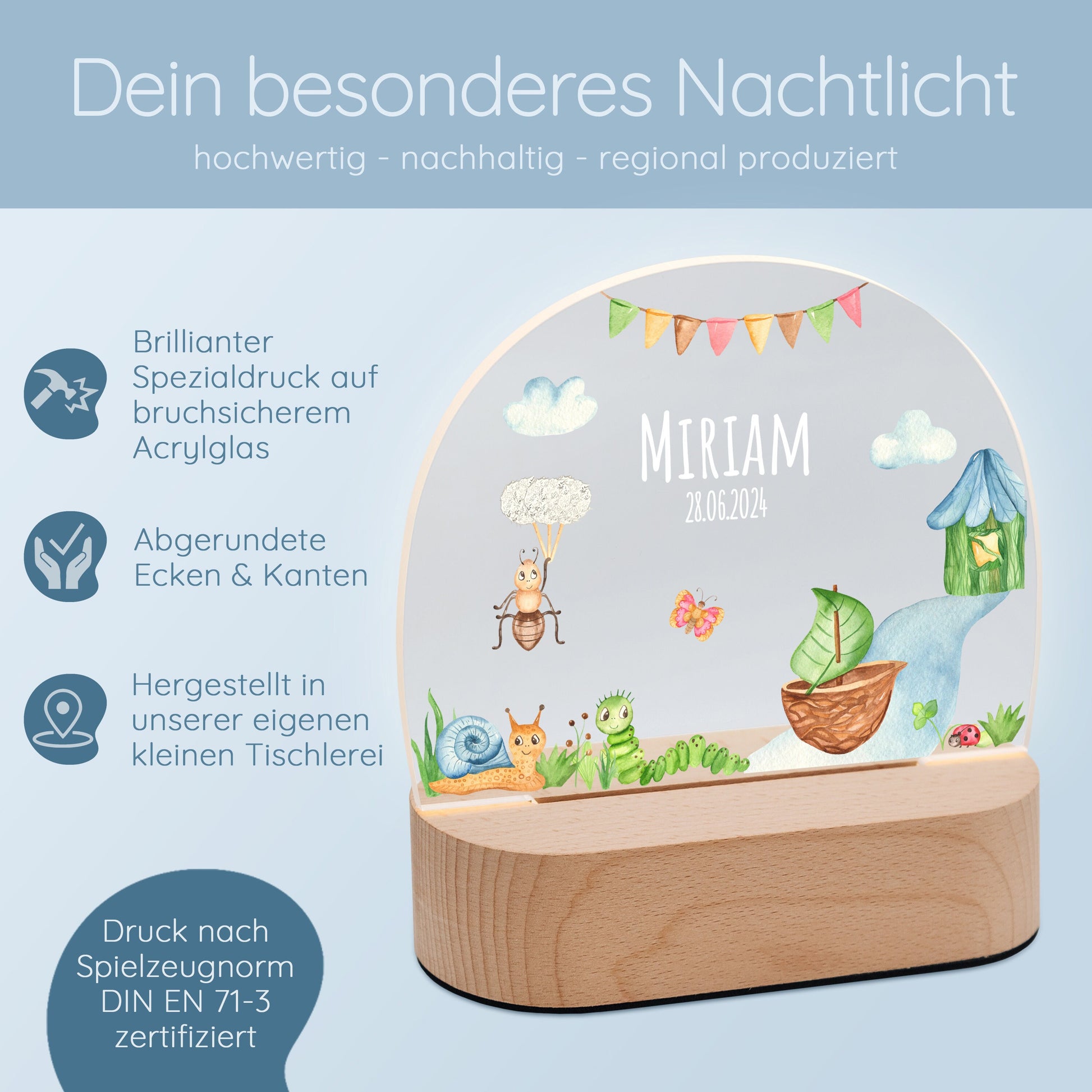 Taufe, Babygeschenke, Baby, Geburtsgeschenk, Babyzimmer, Nachtlicht, Babyparty neutral, Babyparty Sommer, Kindergeschenke