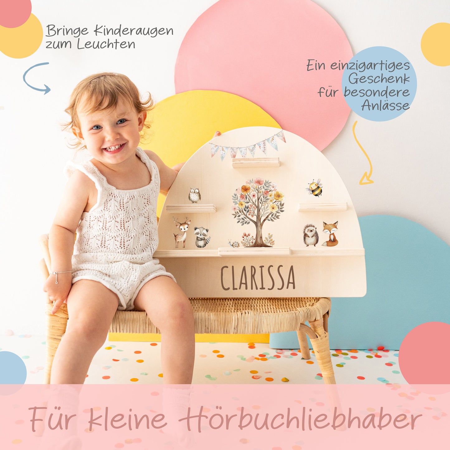 Tonie Regal, Kinderzimmer Deko, Taufe Geschenk, Kinderzimmer Mädchen, Kinderzimmer Junge, Kinderzimmer Waldtiere