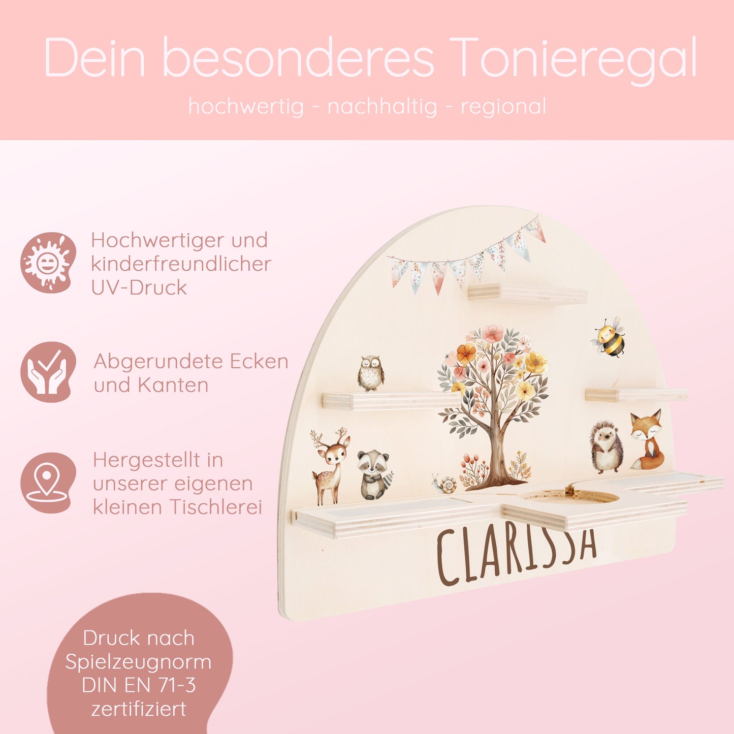 Tonie Regal, Kinderzimmer Deko, Taufe Geschenk, Kinderzimmer Mädchen, Kinderzimmer Junge, Kinderzimmer Waldtiere