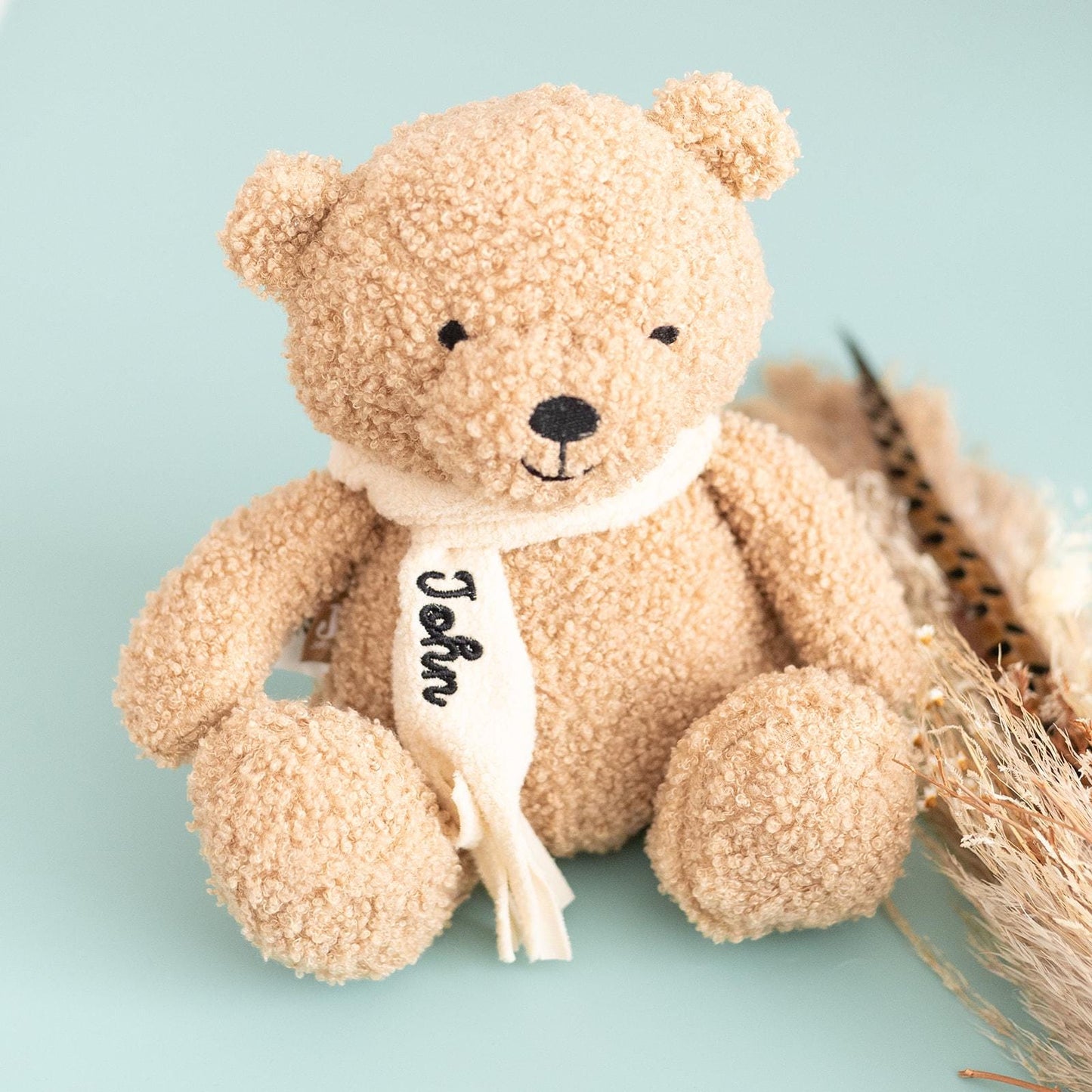 Teddybär personalisiert, Kuscheltier personalisiert, Kuscheltier Baby, Kuscheltier Schulanfang, Plüschtier, Teddybär, Taufe, Geburt