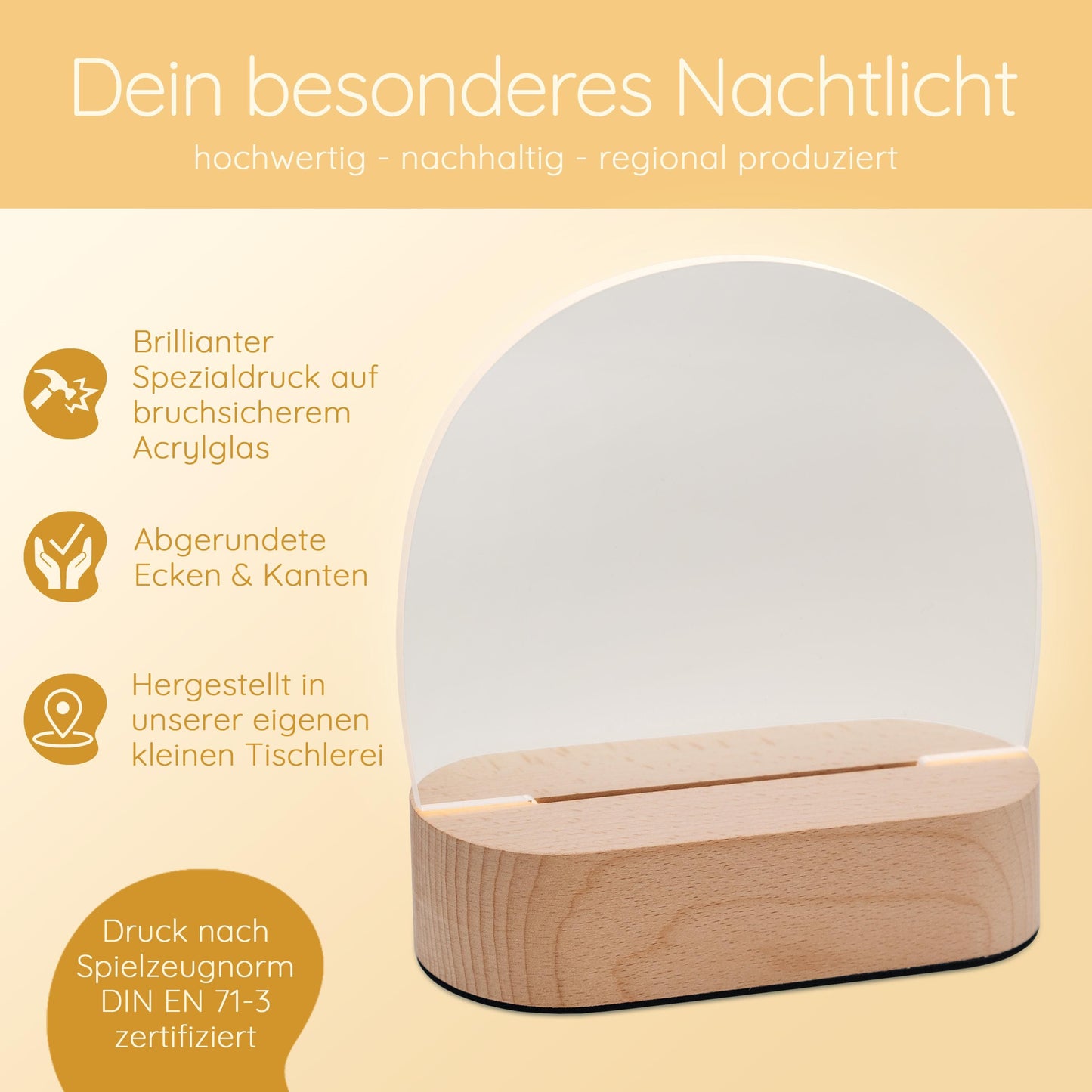 Waldtiere Nachttischlampe, Nachtlicht Baby, Nachtlicht personalisiert, Geschenk Geburt, Nachtlicht Tiere, Kinderzimmer Waldtiere