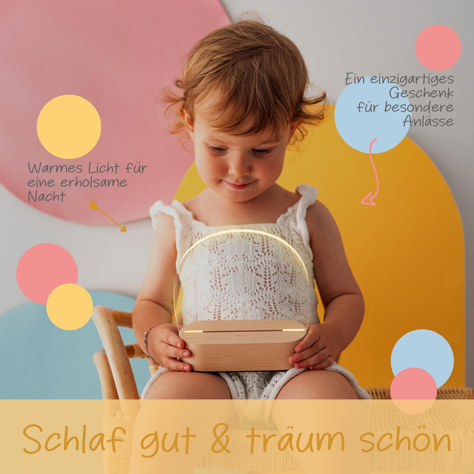 Waldtiere Nachttischlampe, Nachtlicht Baby, Nachtlicht personalisiert, Geschenk Geburt, Nachtlicht Tiere, Kinderzimmer Waldtiere