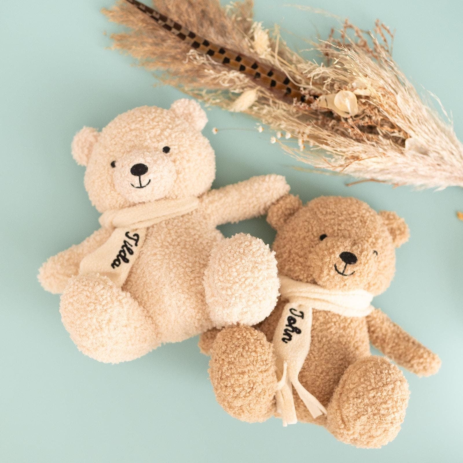 Teddybär personalisiert, Kuscheltier personalisiert, Kuscheltier Baby, Kuscheltier Schulanfang, Plüschtier, Teddybär, Taufe, Geburt