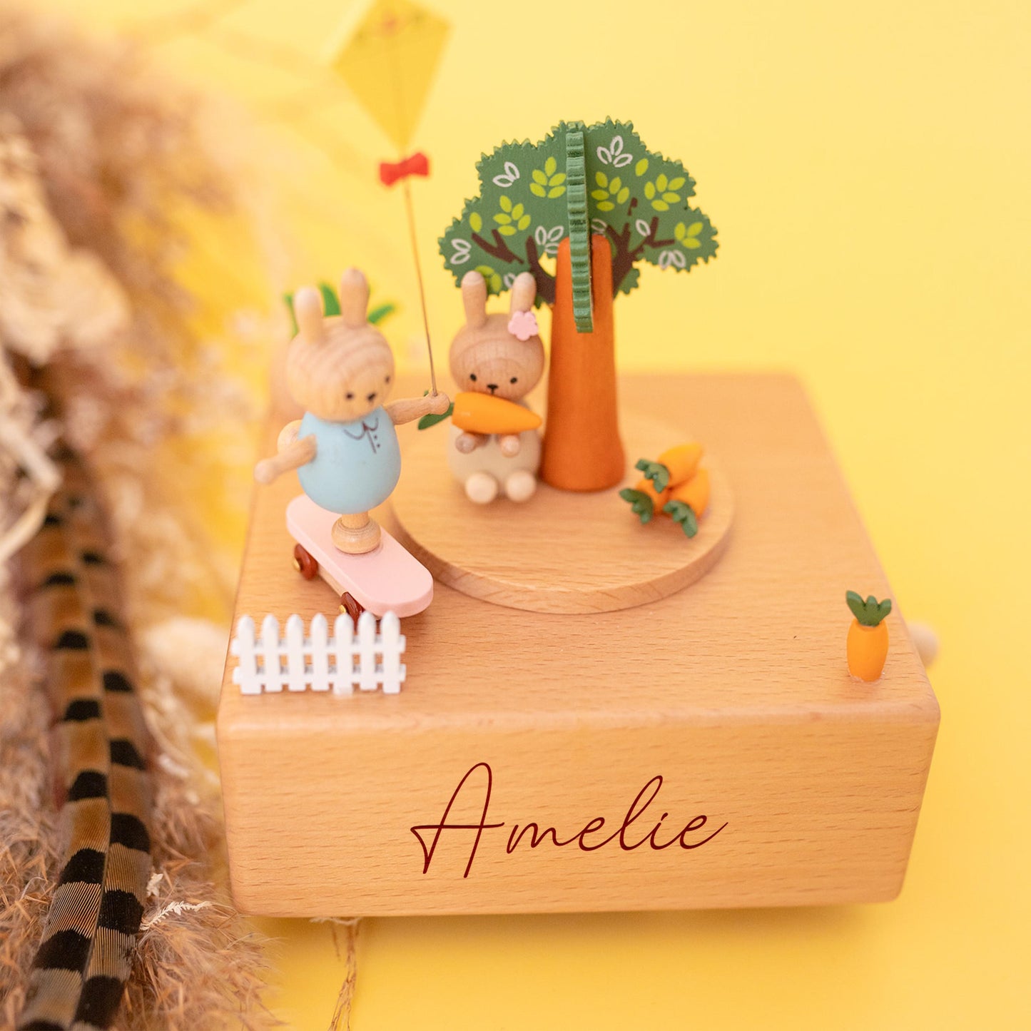 Spieluhr Baby, Spieluhr Holz, Spieluhr personalisiert, Geschenk Geburt, Geschenk Taufe, Holzspielzeug, personalisierte geschenke baby