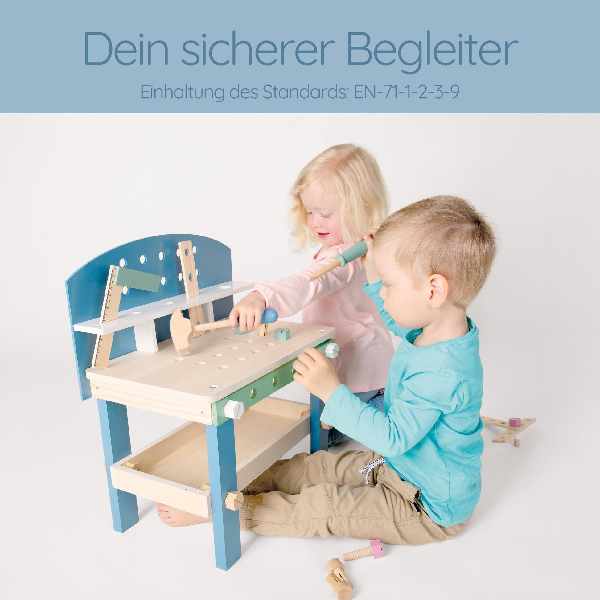 3. Geburtstag Jungs, Taufgeschenke für Jungen, Holzspielzeug Baby 3 Jahr, Werkbank Kinder, Werkbank Holz, Werkzeugkiste