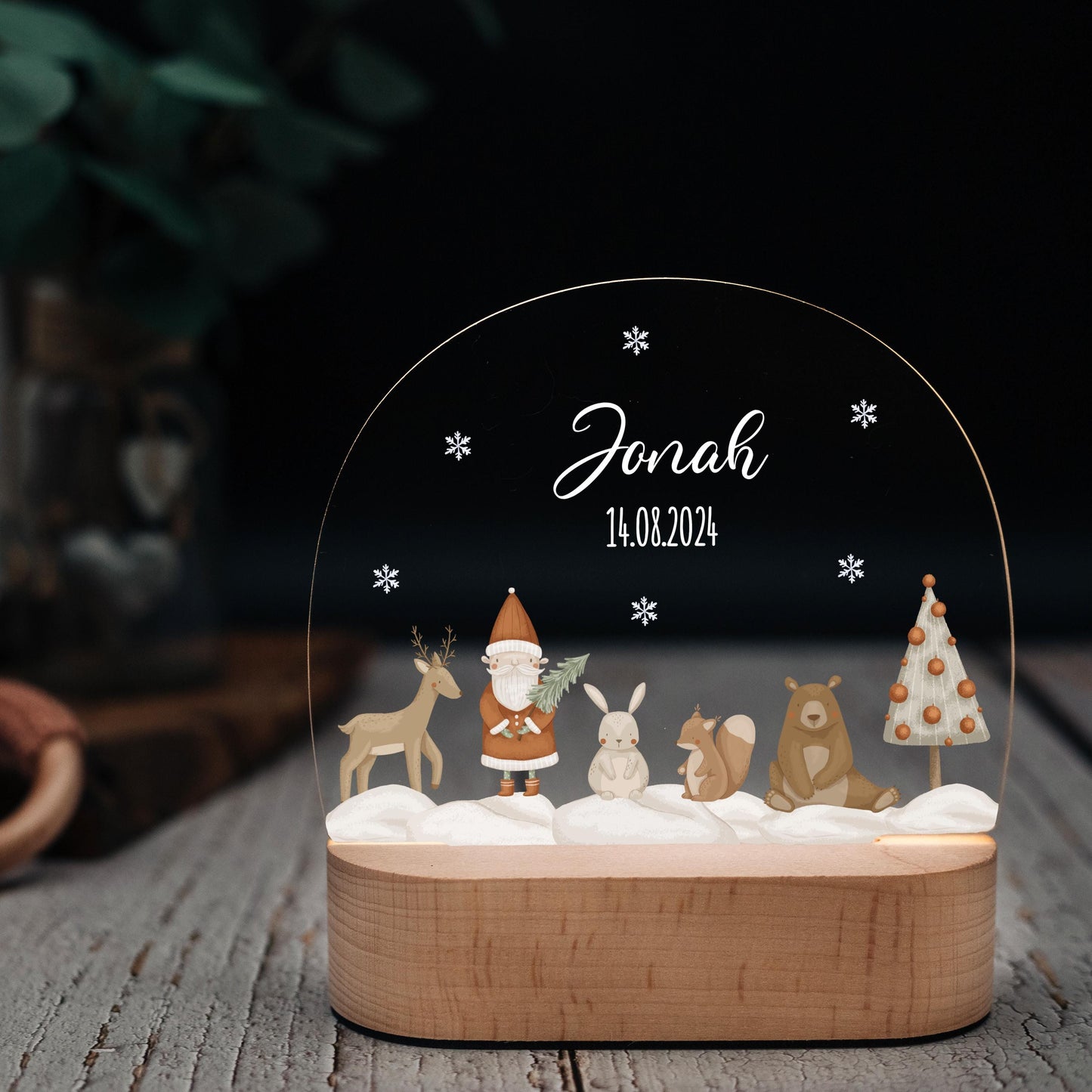 Weihnachtsgeschenk Kind, Weihnachtsgeschenk Baby, Nachtlicht Baby, Geburt, Nachtlicht personalisiert, Kinder Nachtlicht