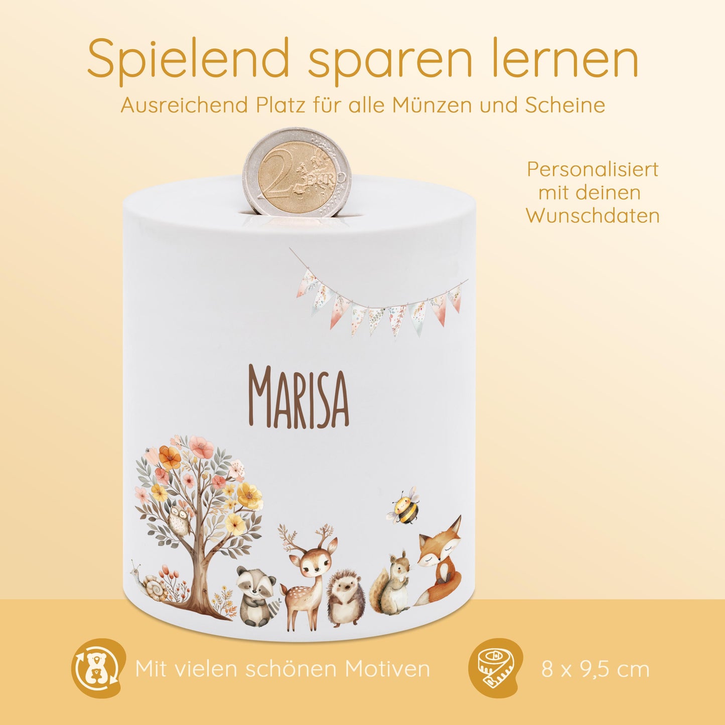 Spardose, Spardose personalisiert, Taufe Geschenk, Spardose Baby, Kindergeschenke, Weihnachten Kind, Keramik Spardose