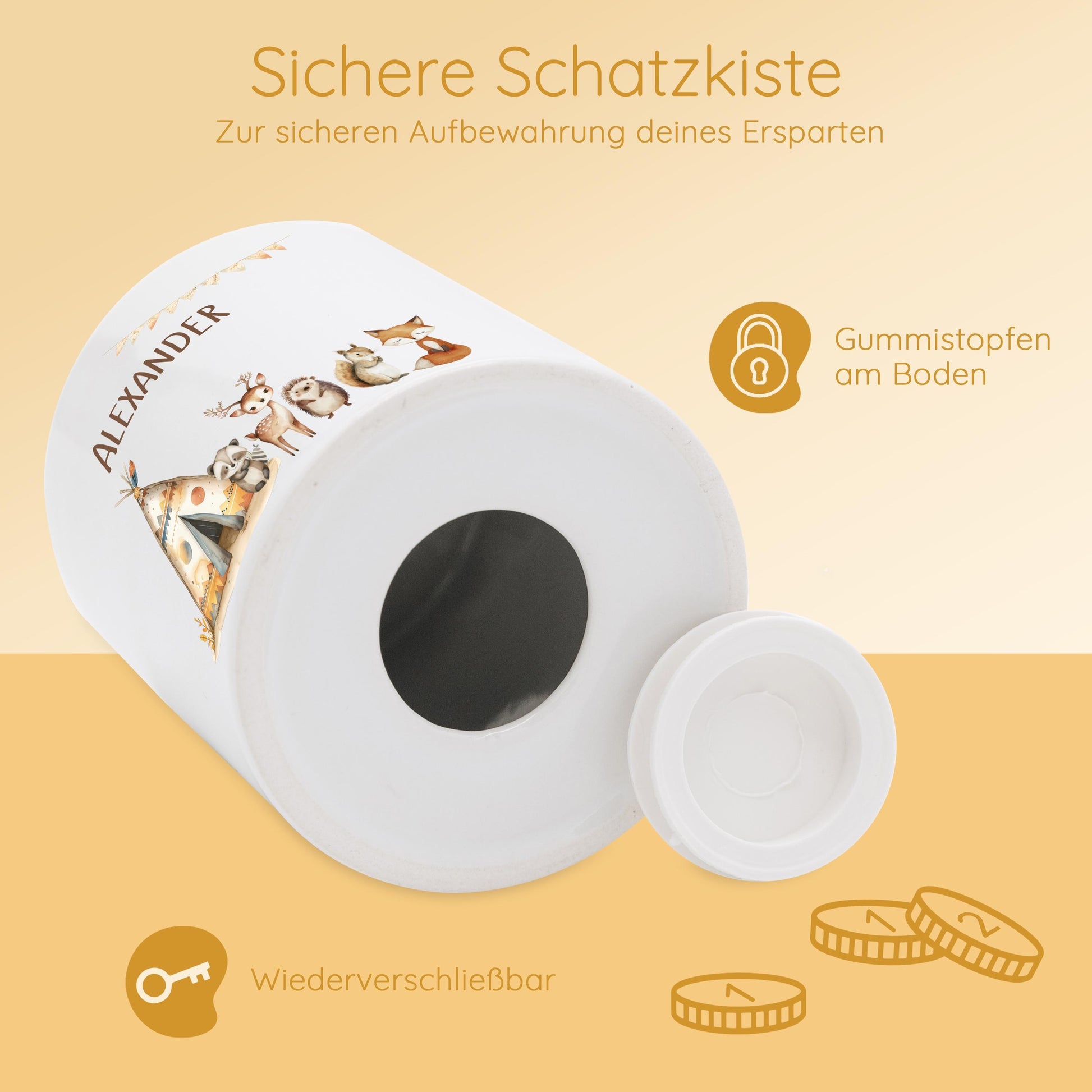 Spardose, Spardose personalisiert, Taufe Geschenk, Spardose Baby, Kindergeschenke, Weihnachten Kind, Keramik Spardose