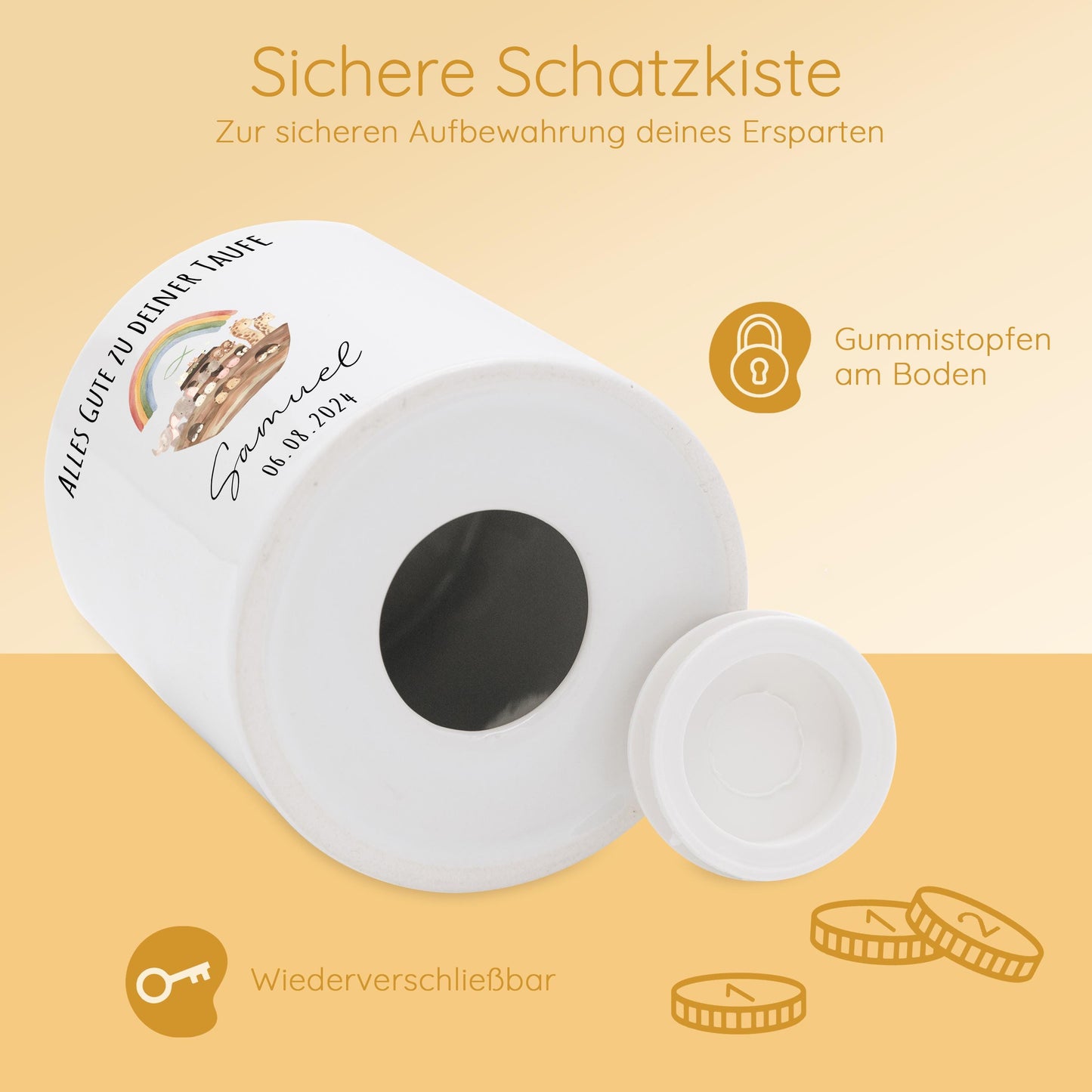 Spardose Taufe, Spardose Taufe Mädchen, Spardose Taufe Junge, Taufgeschenk, Geschenke zur Taufe, Taufe Geldgeschenk